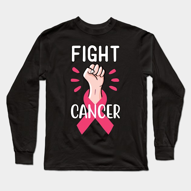 Fight Cancer Long Sleeve T-Shirt by JKFDesigns